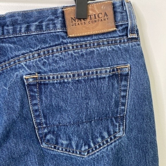 Nautica Classic High Rise Straight Leg Jeans 100% Cotton Rigid Med. Wash Work - Picture 6 of 16